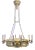 Early 20th Century French Louis XV Style Painted Wood Eight-Light Chandelier For Sale
