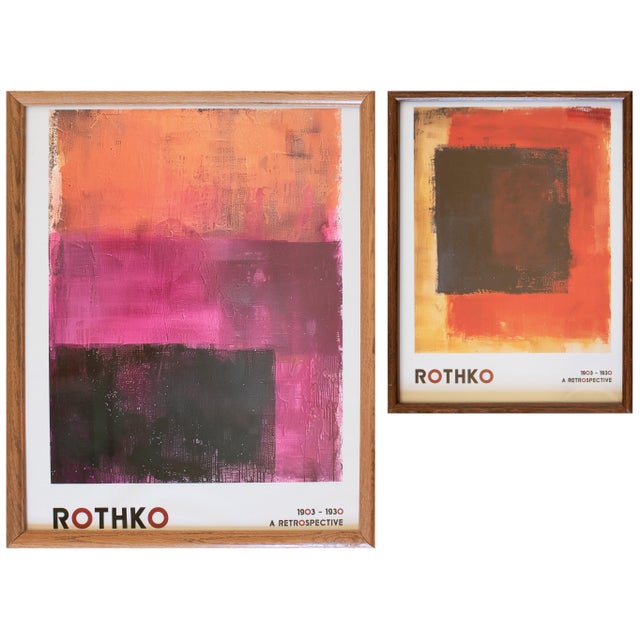 David Roth Rothko 1903-1930. A Retrospective, Two Framed Posters For Sale - Image 4 of 14