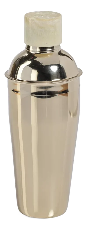 Brompton Gold Stainless Steel Cocktail Shaker with Marbleized Cap