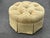 Rustic European French Abusson Style Upholstered Skirted Ottoman by Pearson For Sale - Image 3 of 9