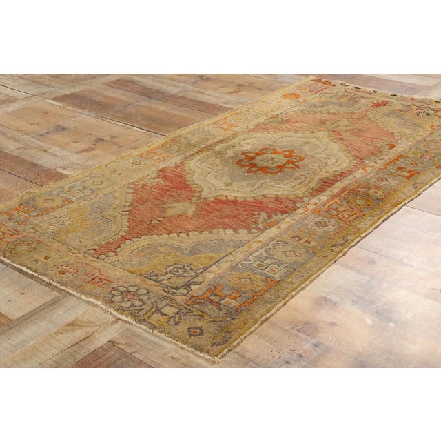 Textile Vintage Turkish Oushak Rug - 02'11 X 05'07 For Sale - Image 7 of 9
