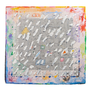 Elfi Schuselka "Triangle in Yellow I" Mixed Media