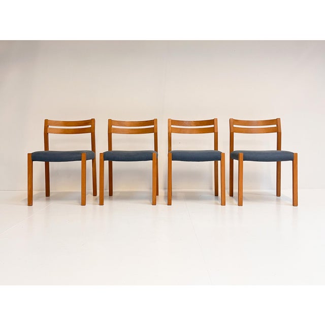 Set of 4 Danish designer chairs Model 84 by Niels Otto Moller from the 1960s. The chairs were produced by Moller...