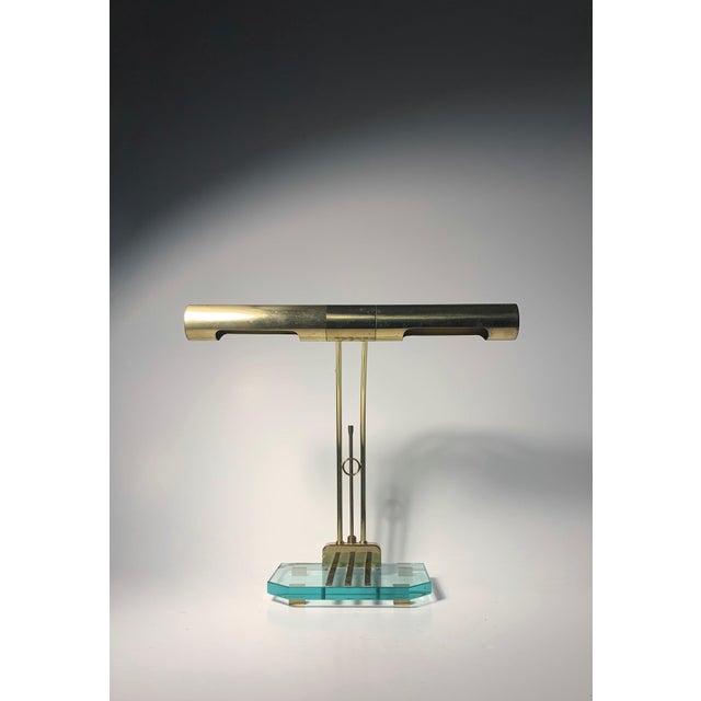 Elegant Post Modern Desk Lamp. No makers mark. Most likely Italian 70s/80s. Manner of Cedric Hartman and Casella Lighting...