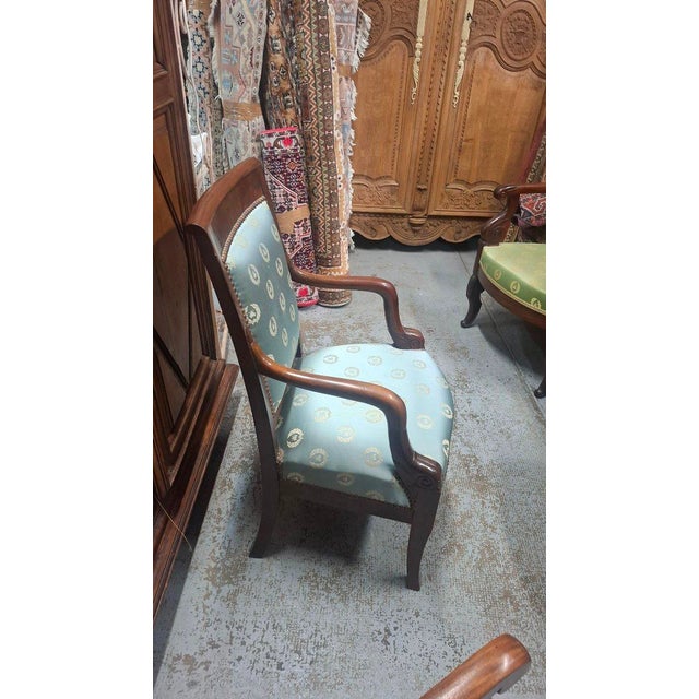 Traditional Antique Lounge Chairs in Mahogany, 1890, Set of 2 For Sale - Image 3 of 10