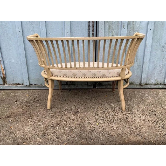 Early 20th Century Vintage Hollywood Regency Style Bench Settee For Sale - Image 9 of 11