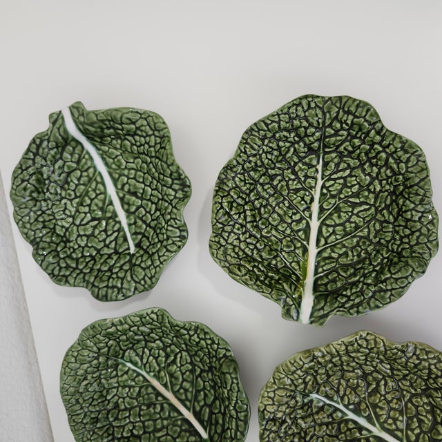 Mid 20th Century Cabbage Cup Bowls Luxury Majolica Ac Pereira Portugal - Set of 10 For Sale - Image 12 of 16