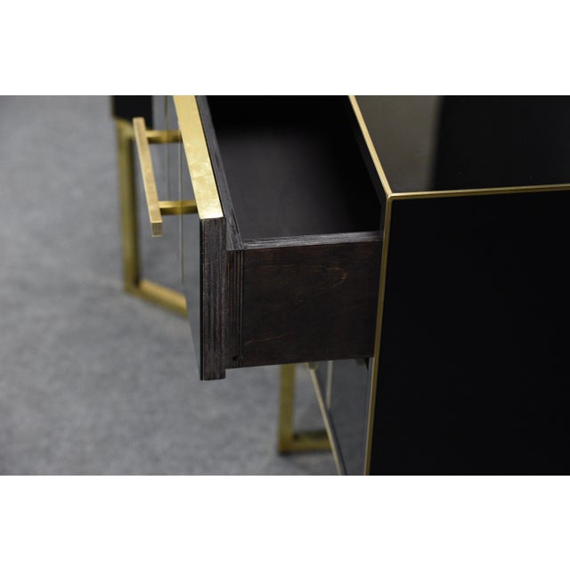 Pair Nightstands in Wood , Black Color 1950s Style For Sale - Image 10 of 10