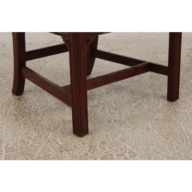 Set of 10 Knob Creek Cherry Chippendale Dining Chairs For Sale - Image 9 of 18