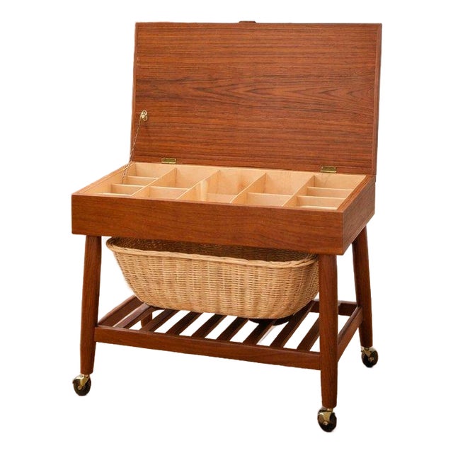 Mid-Century Modern Sewing Table For Sale