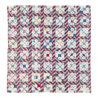 Galerie Shabab Collection Mid-20th Century Handmade American Square Quilt For Sale