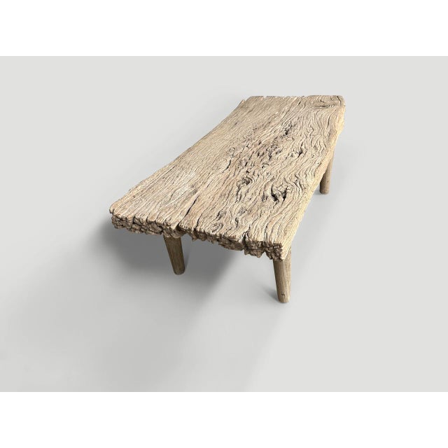 Andrianna Shamaris St. Barts Teak Wood Coffee Table or Bench For Sale - Image 16 of 18