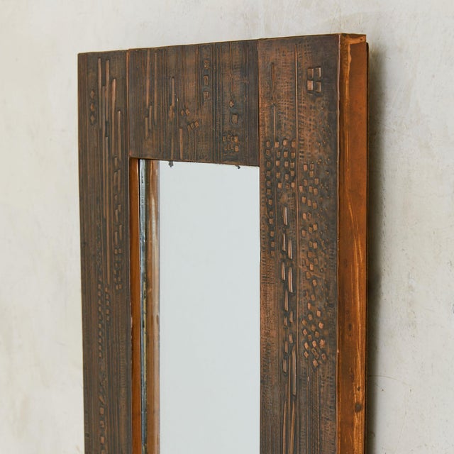 Mid 20th Century Italian Copper Wall Mirror by Victor Cerrato, 1960s For Sale - Image 5 of 8