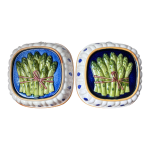 Set of 2 - Vintage Gailstyn-Sutton Towle Company Handpainted Asparagus Mold