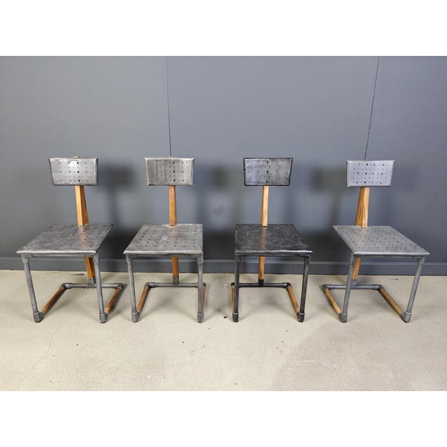 Industrial Vintage Industrial Chairs, 1970s, Set of 4 For Sale - Image 3 of 9