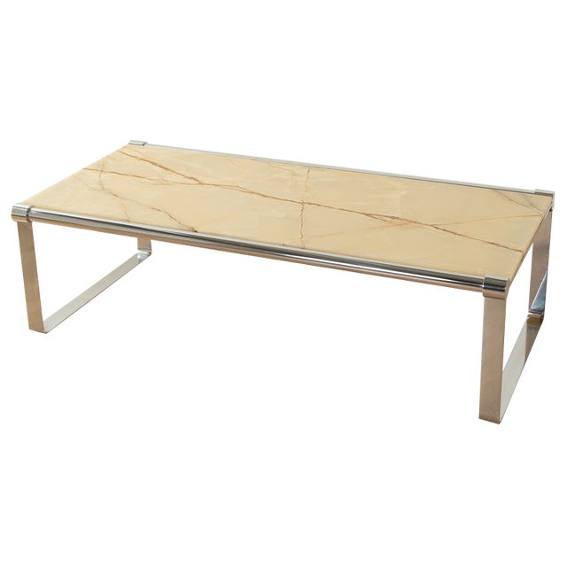 Onyx Coffee Table, 1970s For Sale