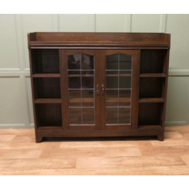 Arts and Crafts Glazed Liberty Bookcase with Open Shelving, 1900 For Sale - Image 3 of 8