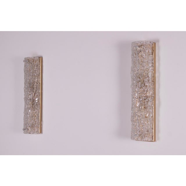 Murano Vanity Ice Glass Sconces, 1970s, Set of 2 For Sale - Image 11 of 11