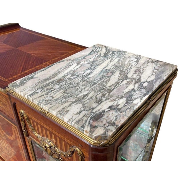 Wood Louis XV Style Display Cabinet in Wood For Sale - Image 7 of 13