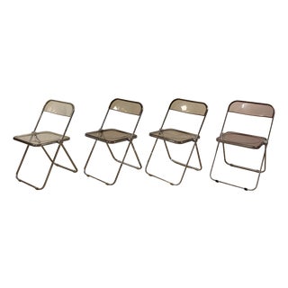 Plia Chairs by Giancarlo Piretti for Anonima Castelli, 1970s, Set of 4 For Sale