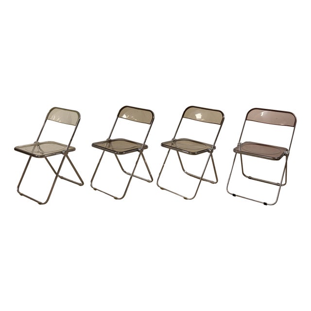 Plia Chairs by Giancarlo Piretti for Anonima Castelli, 1970s, Set of 4 For Sale
