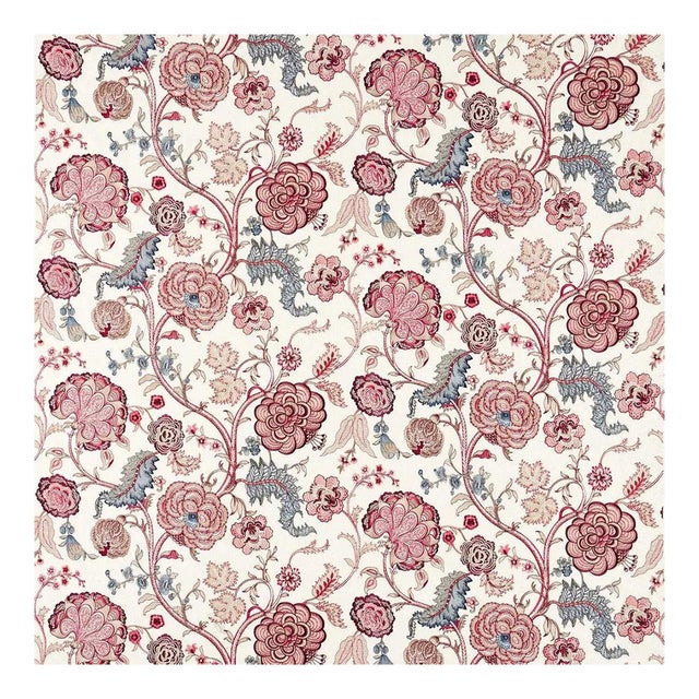 Sanderson Salisbury Embroidery Fabric in Crimson For Sale