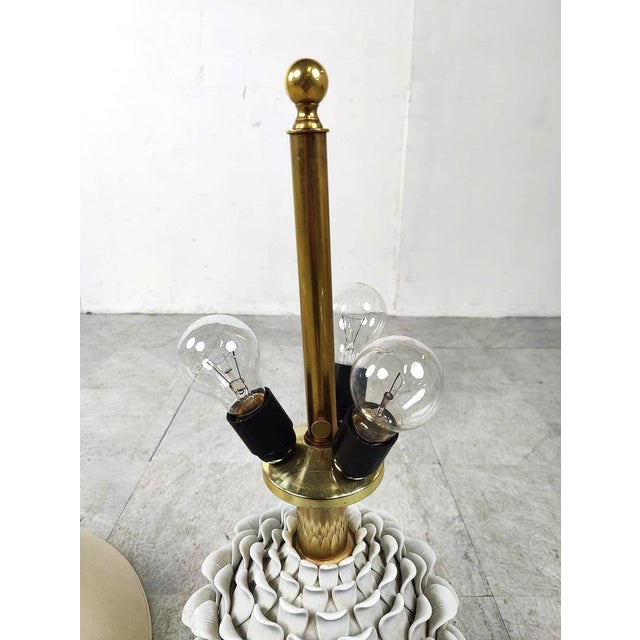 Vintage Italian Ceramic Artichoque Table Lamp, 1960s For Sale - Image 4 of 14