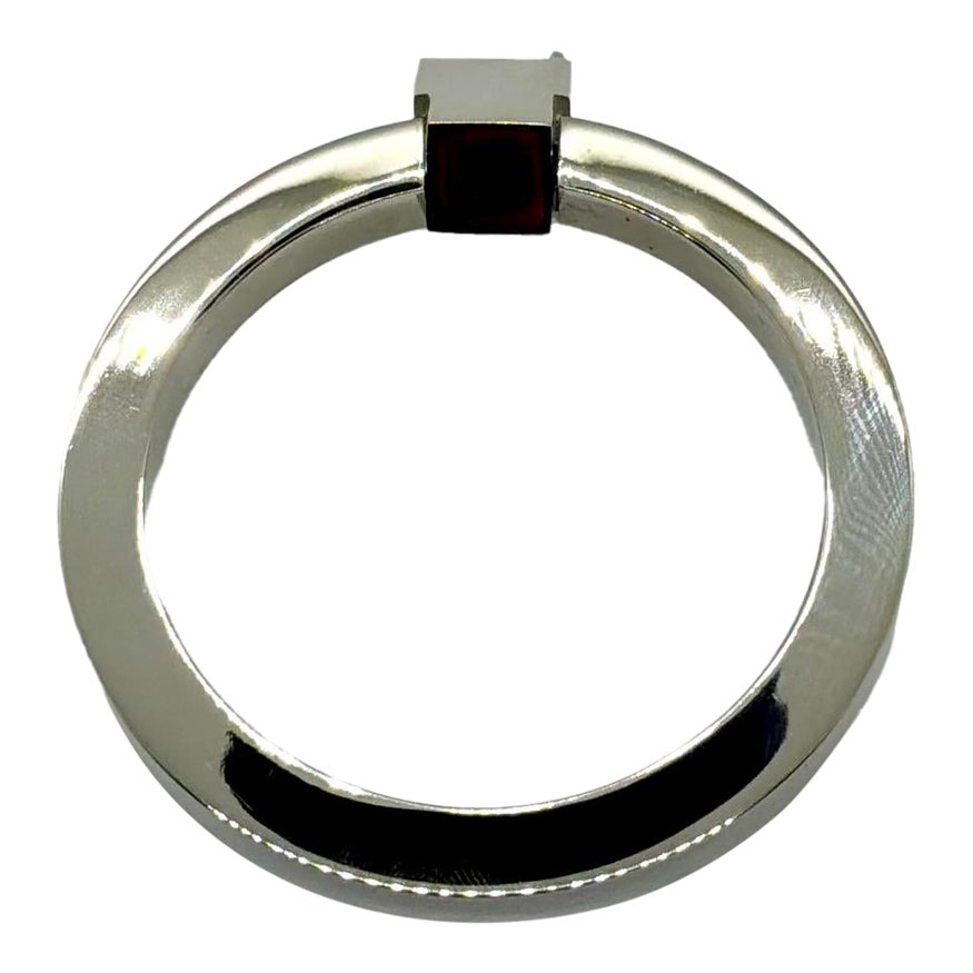 Baker Large Ring Pull Polished Nickel | Chairish