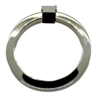 Baker Large Ring Pull Polished Nickel For Sale
