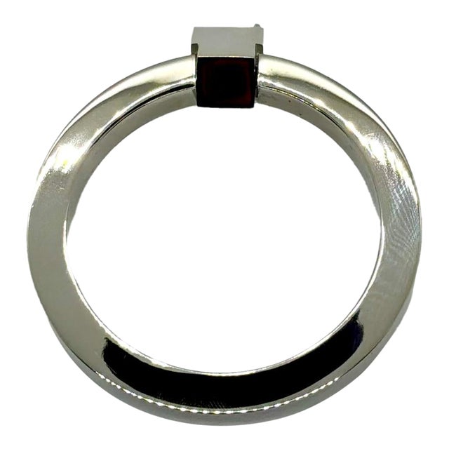 Baker Large Ring Pull Polished Nickel For Sale