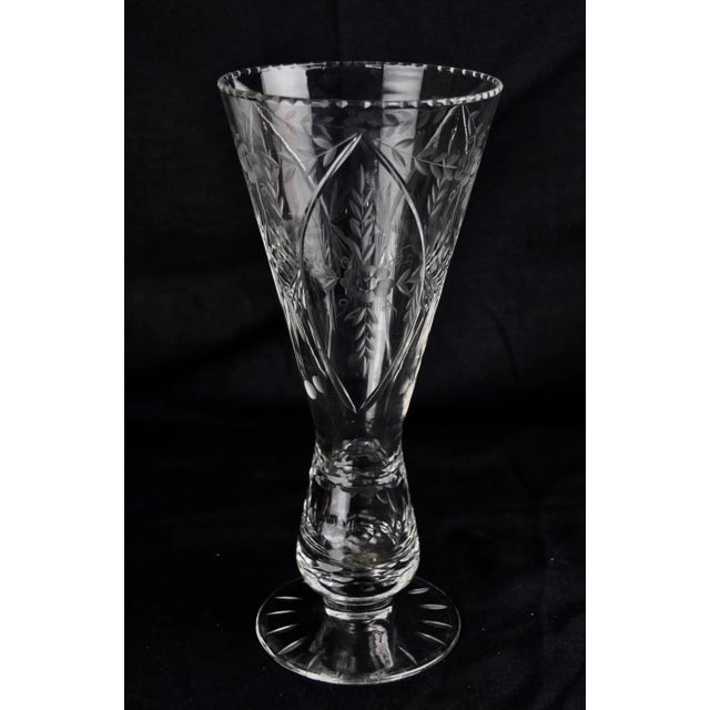 Mid-Century Modern Cut Crystal Vase, 1960s For Sale - Image 3 of 11
