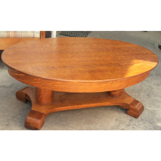 Antique American Tiger Oak Coffee Table Chairish
