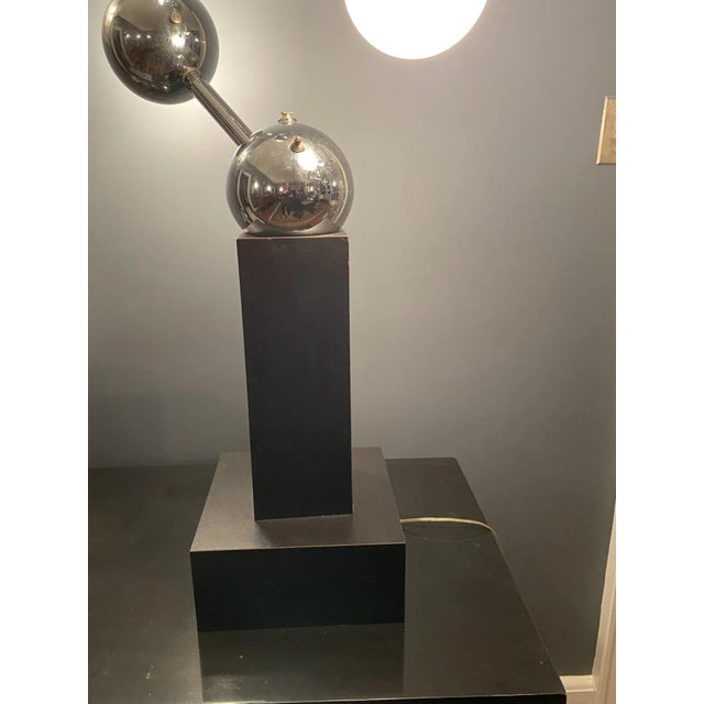 1970s Modernist Chrome Molecular Form Lamp Attributed to Robert Sonneman For Sale - Image 10 of 10