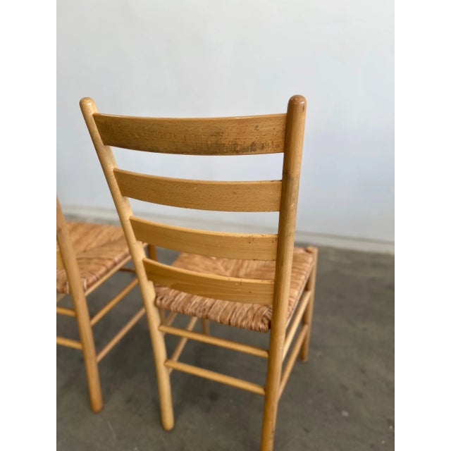 Tan Late 20th Century Italian Modern Ladder Back Dining Chair For Sale - Image 8 of 10