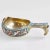 Russian silver kovch with floral enamel decoration on a dark background, gilding and with a dominant blue tone. Hallmarks:...