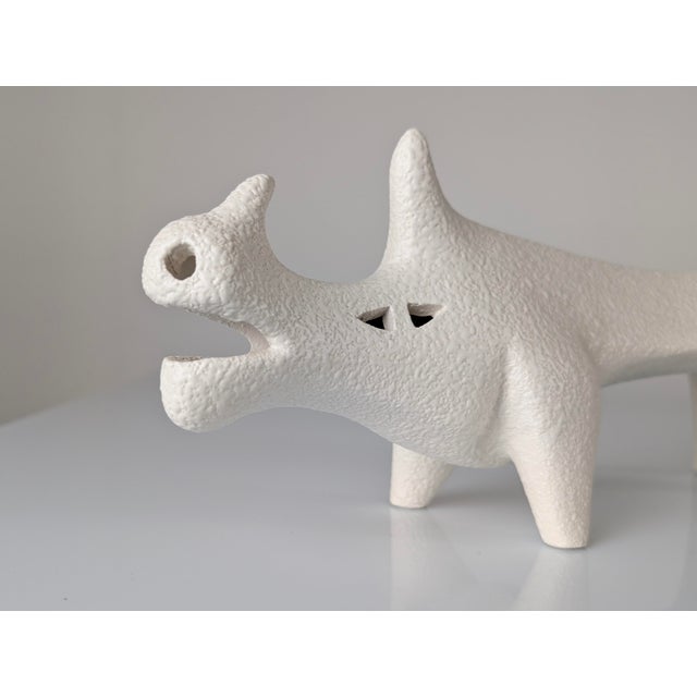 Roberto Rigon, White Rhinoceros, 1970s, Ceramic For Sale - Image 4 of 8