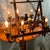 Vintage French Country Wrought Iron Rooster Chandelier With 6 Pot Hooks, 8-Light Hanging Fixture For Sale - Image 4 of 4