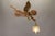 French Art Nouveau Cherub Pendant Light in Carved Wood & Frosted Glass, 1920 For Sale - Image 3 of 18