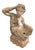 A striking mid-century terracotta garden fountain depicting a classical water nymph or maiden. This sculptural piece...