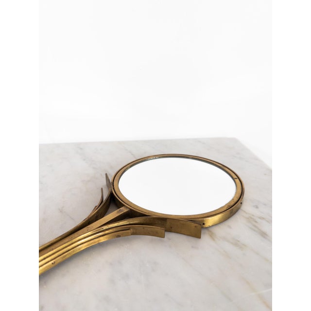 Double-Sided Hand Mirror by Ivar Ålenius Björk for Ystad-Metall, Sweden, 1940s For Sale - Image 6 of 6