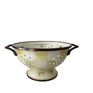 Mackenzie-Childs Parchment Check Colander, Small