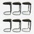 Metal Modern Tubular Chrome Milo Baughman Style Bar Stools - Set of 6 For Sale - Image 7 of 7