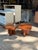 Wood 1960s Walnut Cruciform Side Tables Attributed to Milo Baughman, Pair For Sale - Image 7 of 12