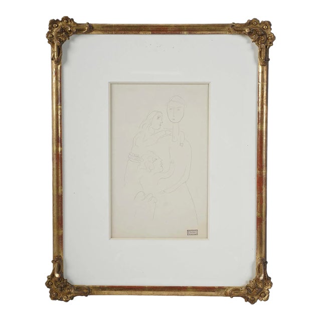 André Derain –Mother & Two Daughters –Original 1920s French Modernist Drawing For Sale