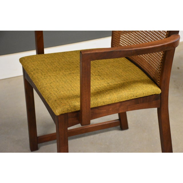 Wood 1950s Walnut and Cane Dining Chairs by Milo Baughman - Set of 6 For Sale - Image 7 of 9