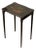 Vintage Chinoiserie Black Lacquer Side Table With Hand-Painted Asian Scene For Sale