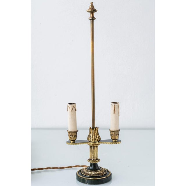 Vintage French Empire Two-Light Bouillotte Table Lamp, 1950s For Sale - Image 12 of 18
