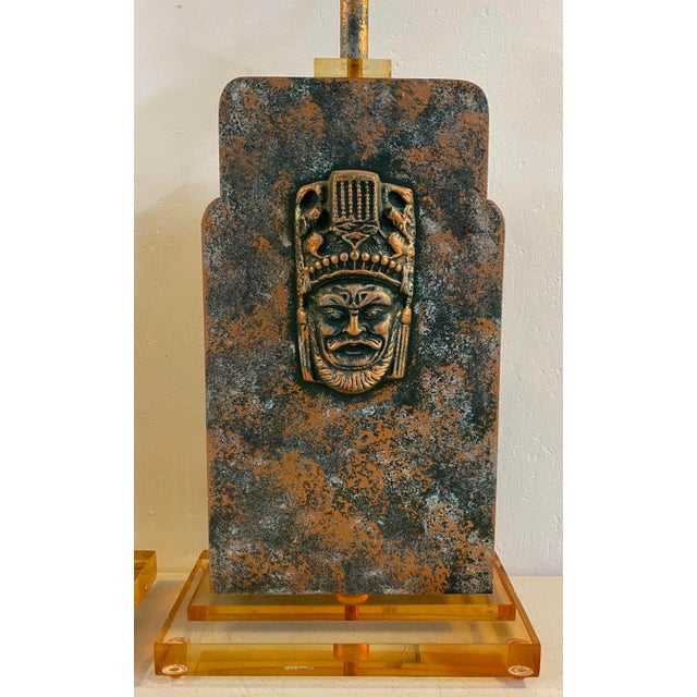 Asian Matching Mid-Century Asian Inspired Table Lamps C.1950 - a Pair For Sale - Image 3 of 11