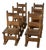 Vintage Dutch Brutalist Oak Dining Chairs, Set of 6 For Sale