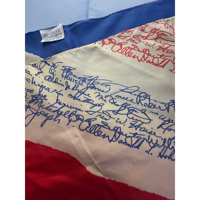 Mid-Century Modern Rare 1968 Edward H. White II Memorial Fund Silk Scarf Apollo 1 – 1 of 200 For Sale - Image 3 of 7